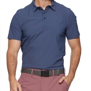 Flag & Anthem Stateline Geo Dot Print Performance Polo Navy Men’s XL